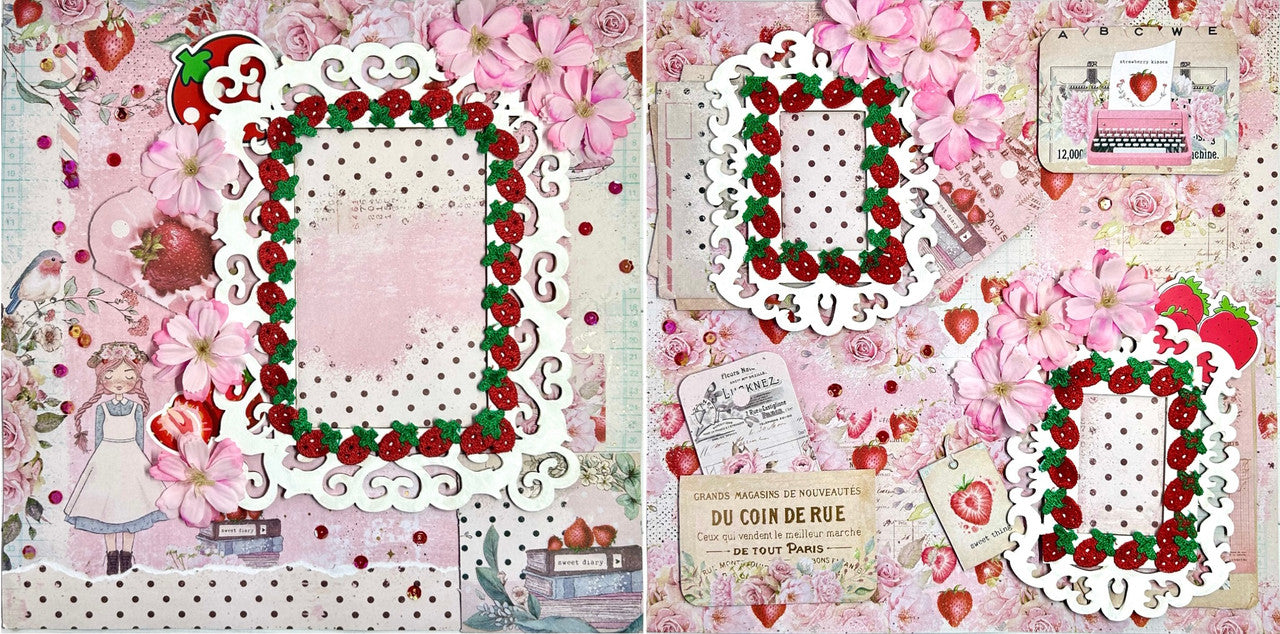 Strawberry Kisses 2-Page Layout (Virtual Class 55)